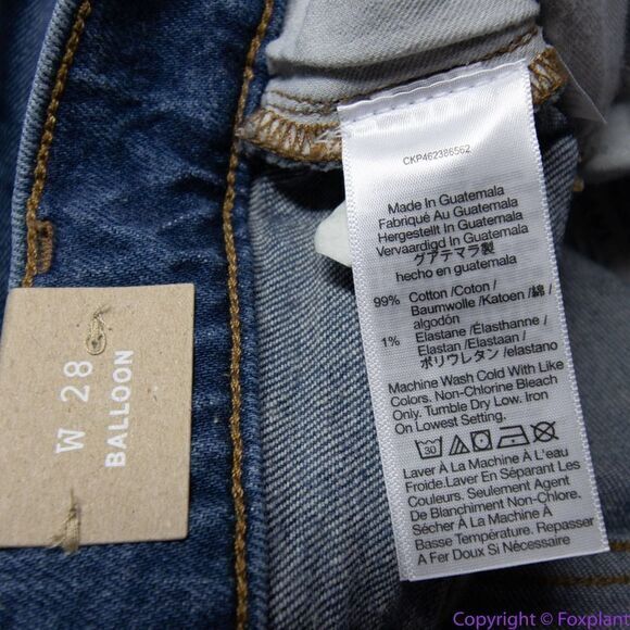 NEW Madewell Balloon Jeans in Ellisboro Wash, 28 - Picture 16 of 16